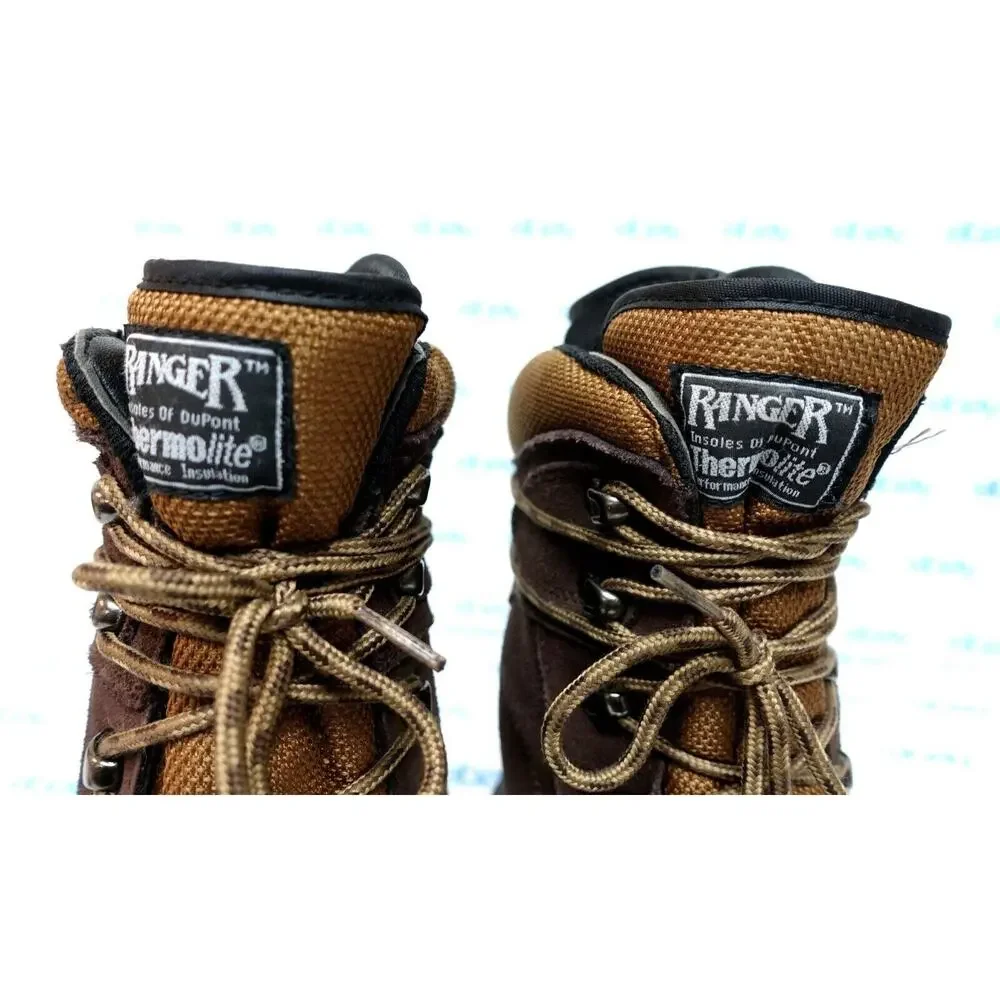 Ranger Thermolite men's size 7 suede and rubber lace up boots brown